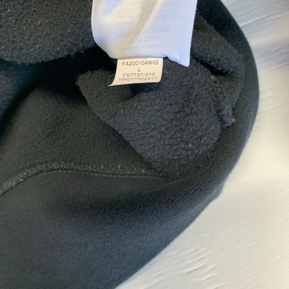 Jordan Hoodie Womens Crop L Black Loose Fit Pullover Sweater Sweatshirt - Picture 7 of 14